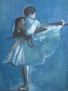 Degas Ballerina su fondo blu